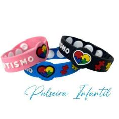 Imagem de "Pulseira de Silicone Infantil: Mostre seu apoio ao autismo com estilo