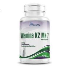 Imagem de Vitamina K2 Mk-7 Menaquinona 120 Cápsulas Softgel Frasco Econômico Plenavie