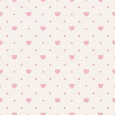 Imagem de Papel De Parede Adesivo Coração Clássico Nude Quarto 3m