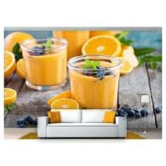 Imagem de Papel De Parede Suco Frutas Smoothies Polpa 3D Al174