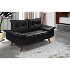 Imagem de Sofa Bariloche 2 Lugares Namoradeira Em Suede Amarelo Essencial Estofa