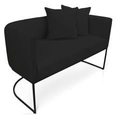 Imagem de Namoradeira 02 Lugares Linho Metálica Preto Cor A79 Preto