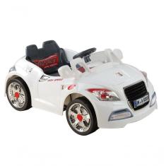 Imagem de Carrinho Elétrico Esporte 6v Com Controle Remoto Branco