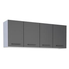 Imagem de Armário Aéreo De Cozinha Aço 4 Portas Juno/Apolo 150 Cozimax Preto