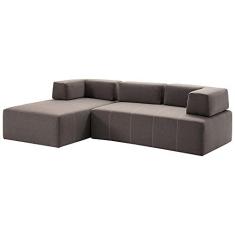 Imagem de Sofá Decorativo 2 Módulos e 3 Encostos Happiness Linho Cinza - Gran Belo