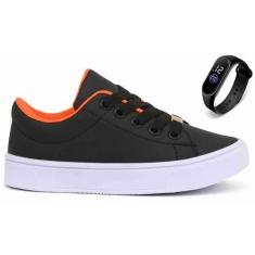 Imagem de Tenis Infantil Masculino Casual Escolar Versatil Sapatenis Menino Com