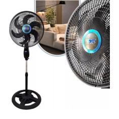 Imagem de Ventilador Chão Solaris Fs1608 Preto Com 6 Pás De Plástico, 50 cm De D
