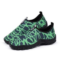 Imagem de Tênis Aquático sapatinha náutica solado tratorado - NauticGael, Verde,