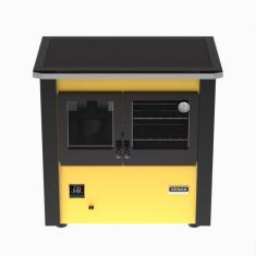 Imagem de Fogao a Pellets Venax n 2 Le Corbusier Amarelo, 110V