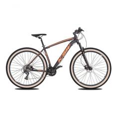 Imagem de Bicicleta Aro 29 Ksw Xlt 24v K7 Câmbios Shimano Freio Hidráulico Garfo Trava Pneu Faixa - Preto/laranja Tam.15
