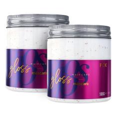 Imagem de Kit 02 Máscara De Tratamento Hair Care Gloss Fox 500g