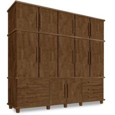 Imagem de Guarda Roupa Roupeiro Magnólia 5 Portas Malbec - Luapa Móveis