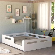 Imagem de Cama Infantil Montessori Unissex Casal Branca Potente - Potente Móveis