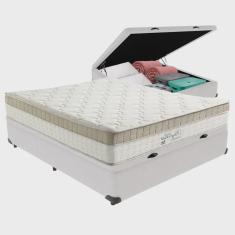 Imagem de Cama Box Baú com Colchão de Molas Ensacadas Pillow In Anjos King Best Casal 138cm Branco