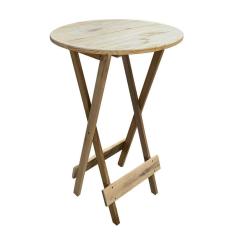 Imagem de Mesa Bistrô de Madeira Dobrável para Restaurante - sem Pintura / Crua
