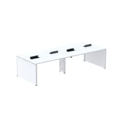 Imagem de Mesa de Plataforma Dupla para 4 Pessoas Corporativa 120x140/4p Branco