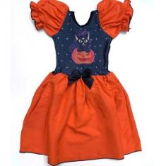 Imagem de Vestido Moda Halloween Infantil Abóbora Menina-Ana Fantasias - Ana Fna