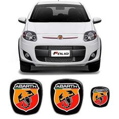 Imagem de Kit 3 Adesivos Emblema Fiat Abarth Novo Palio