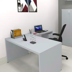 Imagem de Mesa Reta Natus 40mm 100 cm 60 cm Bramov Móveis  Cristal