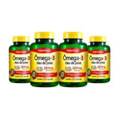 Imagem de Kit 04 Omega 3 Oleo De Peixe 120 Capsulas 1000Mg Maxinutri