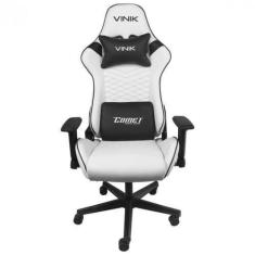 Imagem de Cadeira Gamer Comet Branca Reclinável Ajustável Ergonômica - Vinik