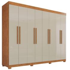 Imagem de Guarda Roupa Mdp 8 Portas 4 Gavetas Cinamomo E Off