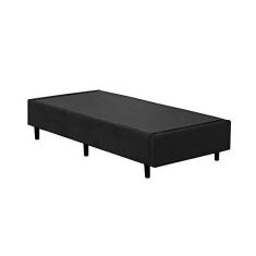 Imagem de Base Box Solteiro Santo Box Suede Preto 40x78x188