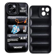 Imagem de CHBSHENG Capa de telefone legal para iPhone 14 Plus para meninos homens design de rua estética à prova de choque basquete tênis esportes designer capas compatíveis com iPhone 14 Plus preto