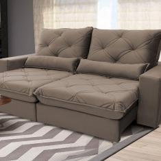 Imagem de Sofá Reclinável 3 Lugares 230 Cm Nebraska Platinum Marrom