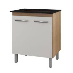 Imagem de Balcão Para Cooktop Jade 5 Bocas 2 Portas Moblis Cor:savana Off White