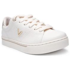 Imagem de Tênis Via Marte Casual Detalhe Feminino - Branco e Dourado, 37