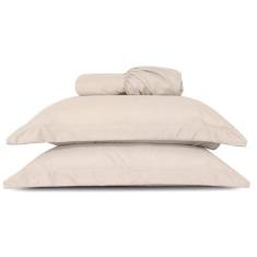 Imagem de Jogo De Lençol Queen Slim Percal 200 Fios 3 Peças - Bege