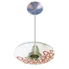 Imagem de Lustre Pendente De Teto - Coração 2 - 1 Vidro - Quarto, Sala