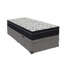 Imagem de Conjunto Cama Box Solteiro e Colchão Airtech D45 Extra Firme Cinza