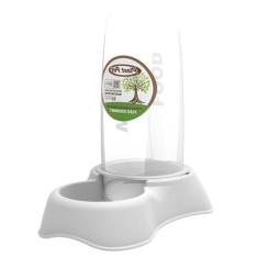 Imagem de Comedouro Bebedouro Automático Flex Gourmet 650ml Cinza - Plast Pet
