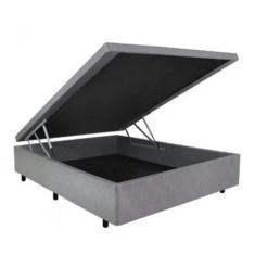 Imagem de Cama Box Báu Casal Padrão 138X188 Em Tecido Suede Blindada Reforçada S