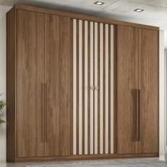 Imagem de Guarda Roupa Casal 6 Portas 3 Gavetas Fusion Carraro Freijó