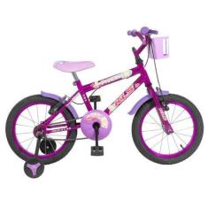 Imagem de Bicicleta Infantil Aro 16 Kls Princess Roda Alumínio, Violeta, Lilás