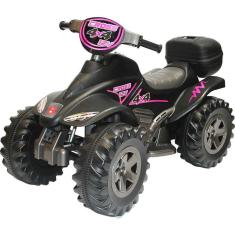 Imagem de Carrinho Eletrico Biemme Super Quatry Cross 12V Preto Girl Rosa