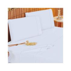 Imagem de Jogo De Lençol Casal 3 Peças 400 Fios Com Elástico Toque De Seda Detal