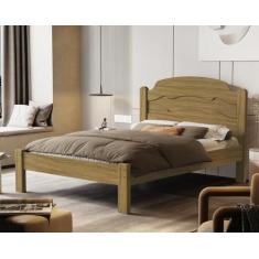 Imagem de Cama Casal Iris Tradicional Reforçada Mdf Moderna Para Quarto - Maali