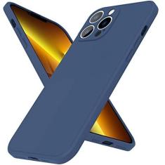 Imagem de DNTMZIN Capa para iPhone 14 Plus de 6,7 polegadas, capa de telefone de borracha gel de silicone líquido, [proteção da câmera] Capa protetora contra quedas com forro de microfibra macia de corpo