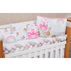 Imagem de Kit Berço Trançado Com Edredom E Lençol Elástico Realeza - Beatriz Enx