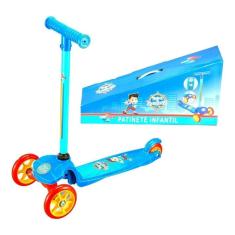 Imagem de Patinete Articulado 3 Rodas Luz De Led Azul Até 30 Kg 6 Anos