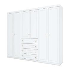 Imagem de Guarda-Roupa Casal Mississipi 6 PT 4 GV Branco - Henn