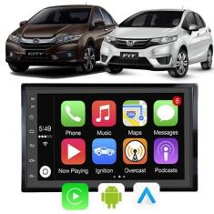 Imagem de Kit Multimidia Honda Fit City 2015 16 17 18 19 20 2021 7" Android Auto