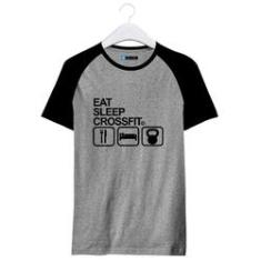 Imagem de Camiseta Camisa Raglan Eat Sleep Crossfit - Treino Crossfit
