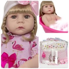 Imagem de Boneca Reborn Abigail Princesa Lindos Itens Pode Dar Banho - Cegonha R
