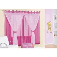 Imagem de Cortina Juvenil Para Varão Simples 2m Pink