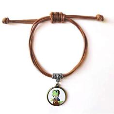 Imagem de DIYthinker Pulseira Dinosaur Kingdom Love You Pulseira de couro com corda de couro marrom joia presente